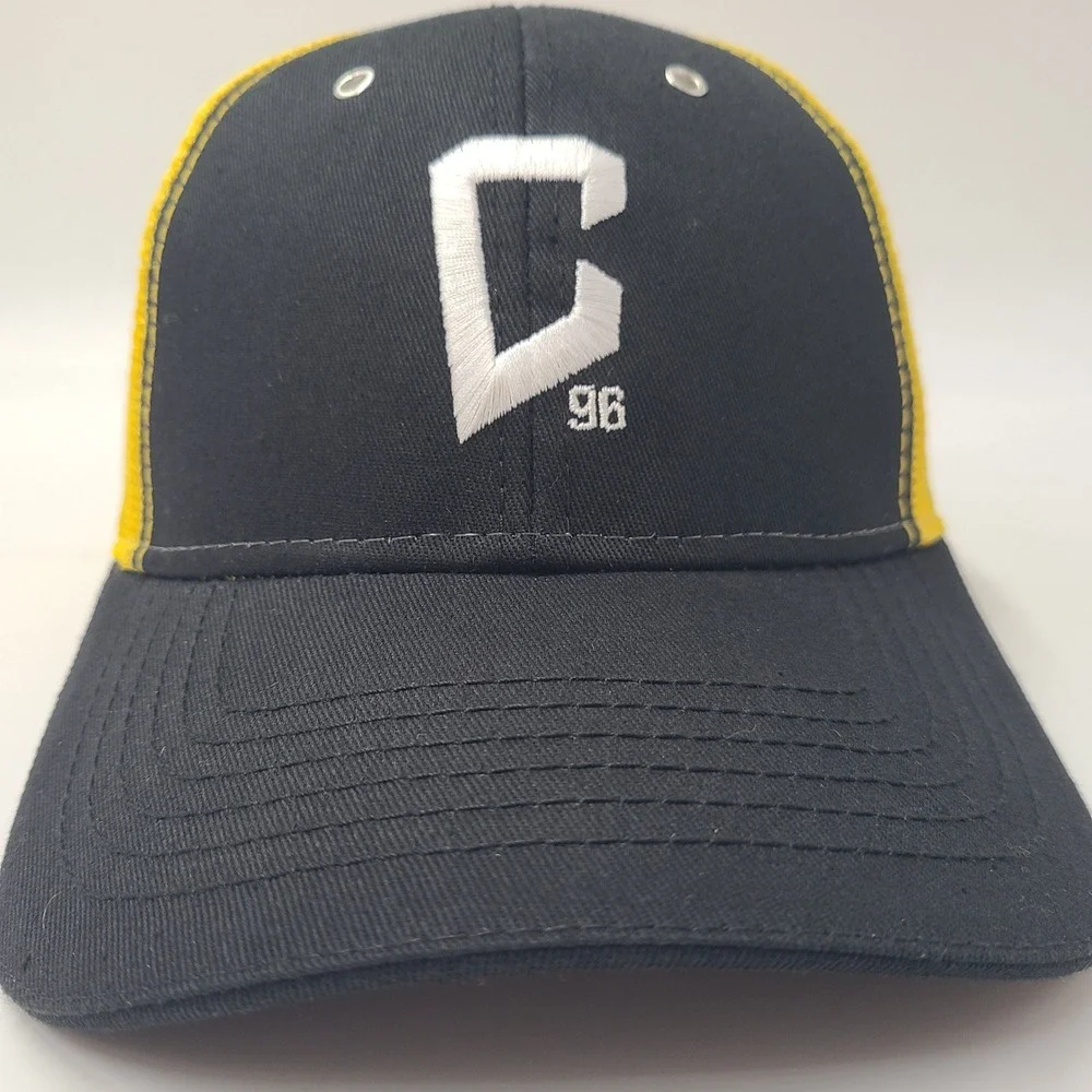 Columbus Crew Hat Snapback Trucker Mesh‎ Black Yellow MLS Soccer Lower Com Field